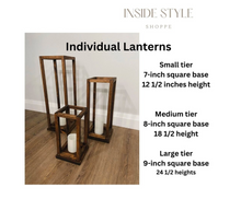 Load image into Gallery viewer, Individual Wood Lantern Candle Holders
