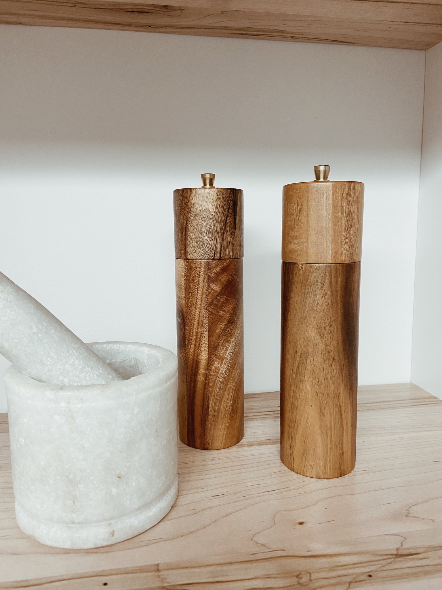 Acacia Wood Salt & Pepper Grinders