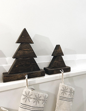 Load image into Gallery viewer, Dark Walnut Rustic Stocking Holder
