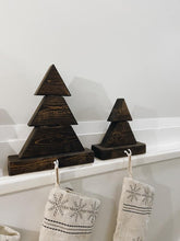 Load image into Gallery viewer, Dark Walnut Rustic Stocking Holder
