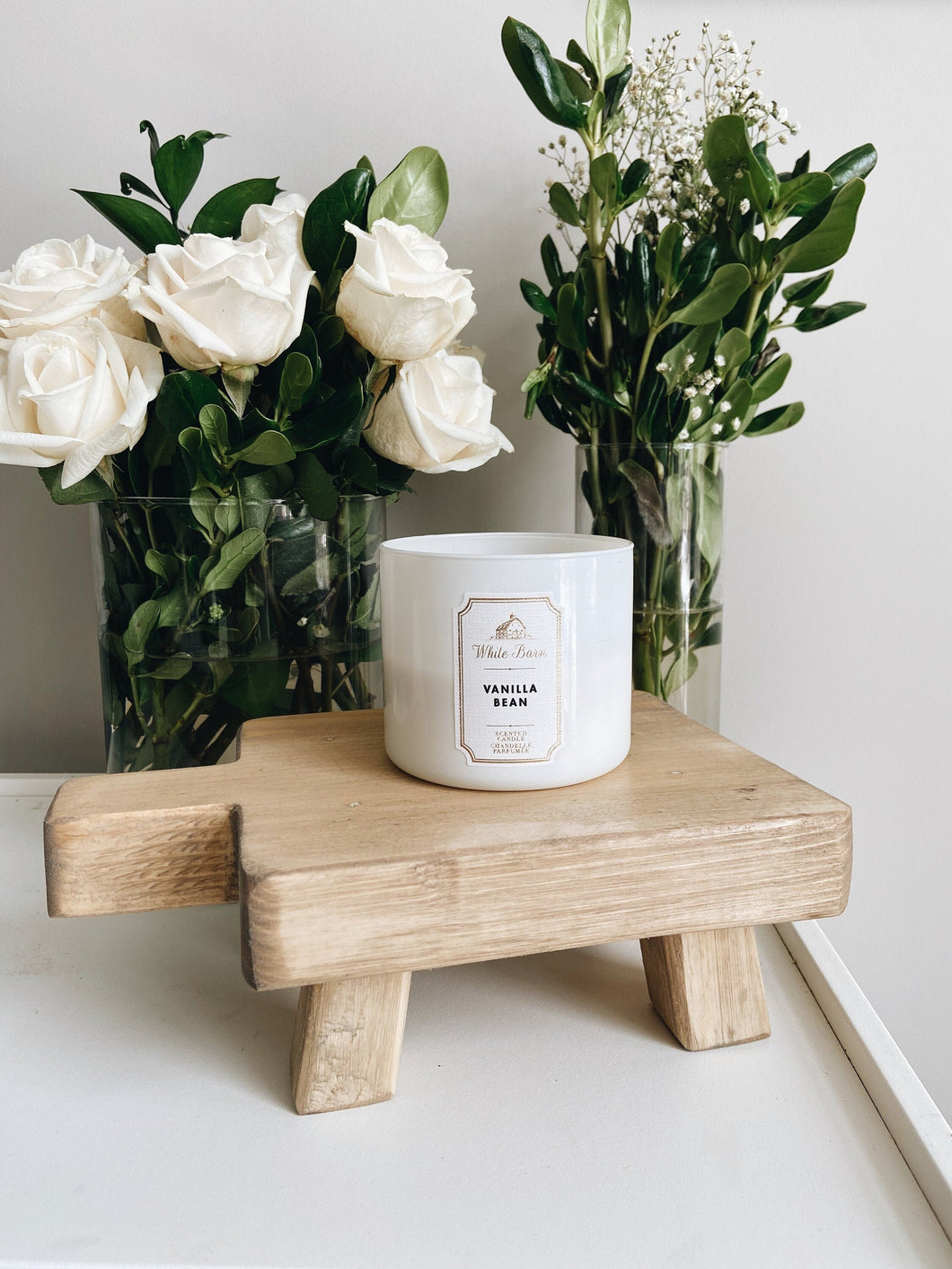 Weathered Oak Mini Display Stool